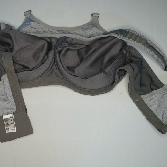 Glamorise Charcoal and Light Gray Sports Bra - Picture 2 of 4